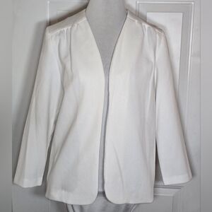 Graff Californiawear White Open Front Jacket Women's 12